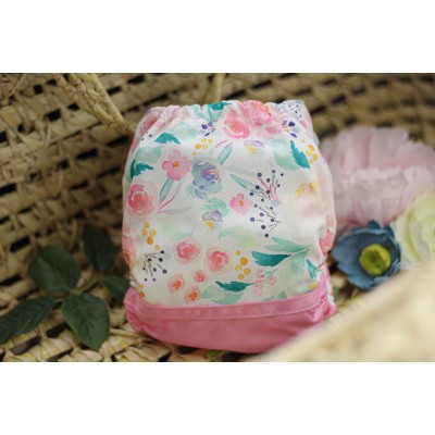 Pastel flower pocket diaper - 2.0
